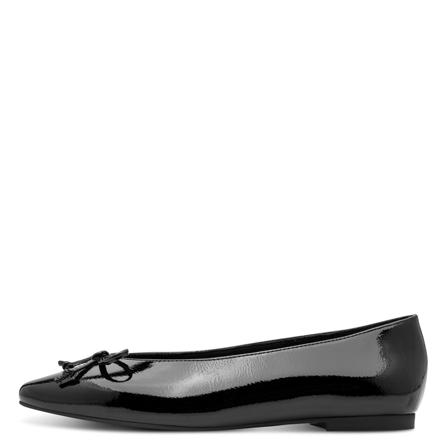 BLACK PATENT FLAT SHOES