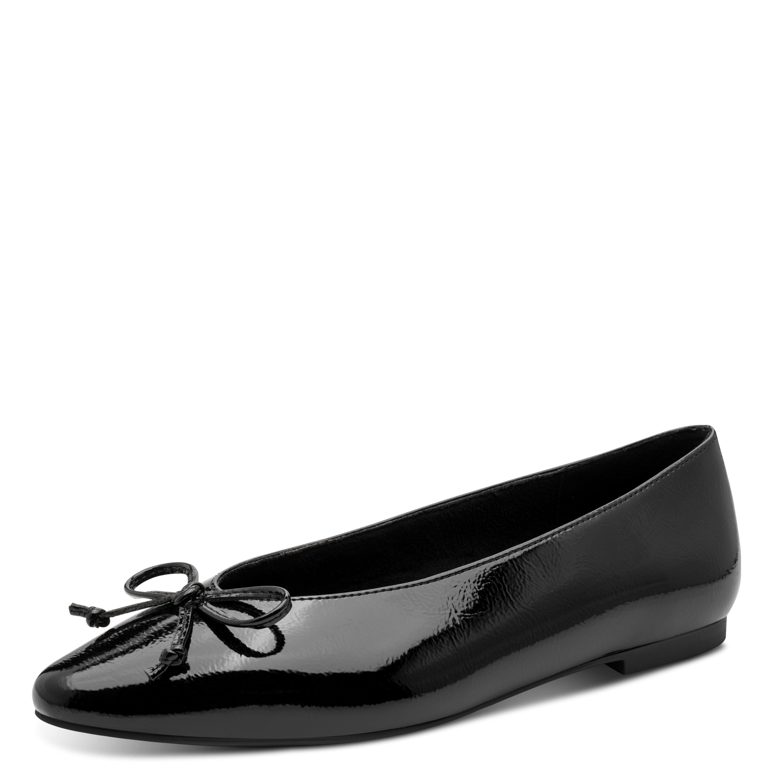 BLACK PATENT FLAT SHOES
