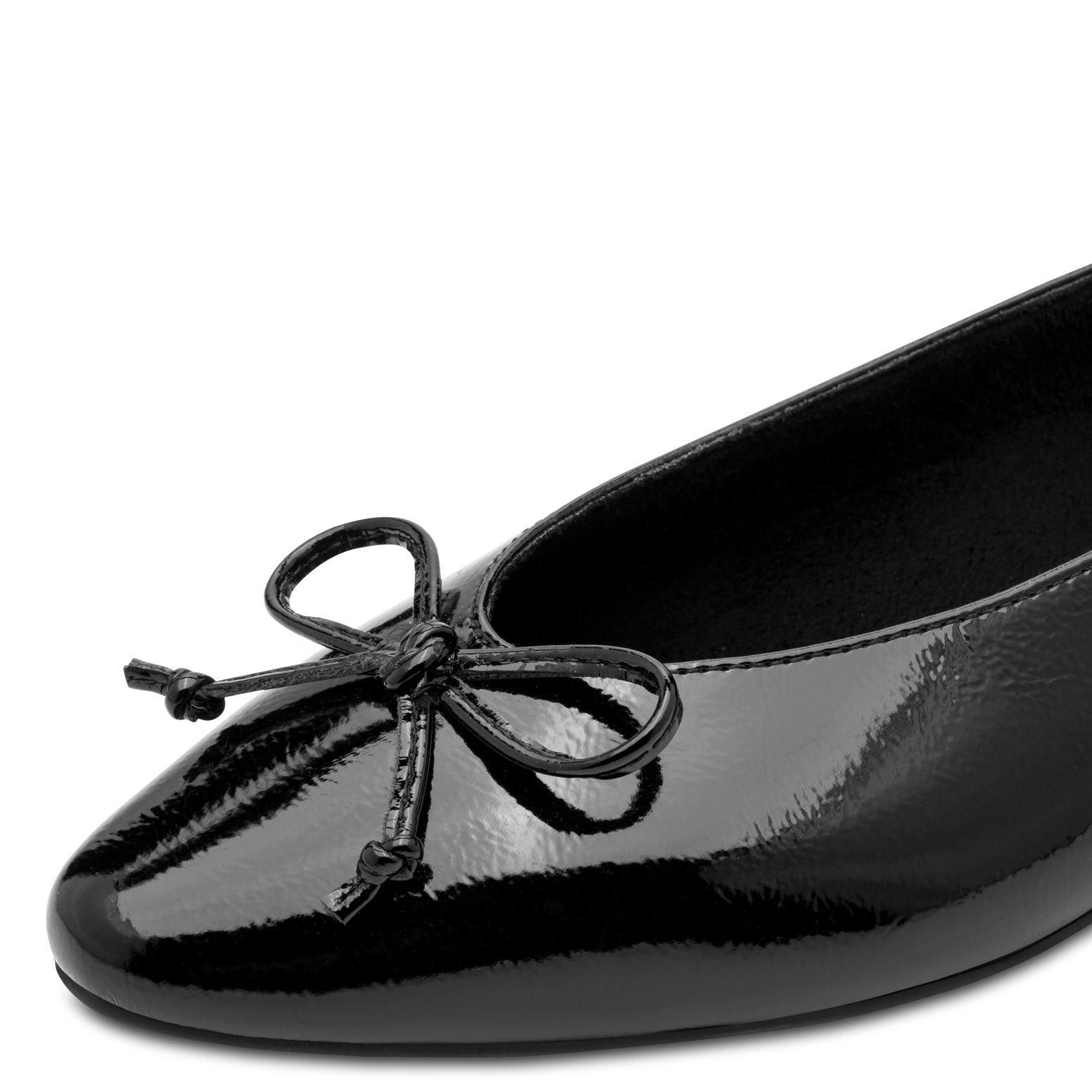 BLACK PATENT FLAT SHOES