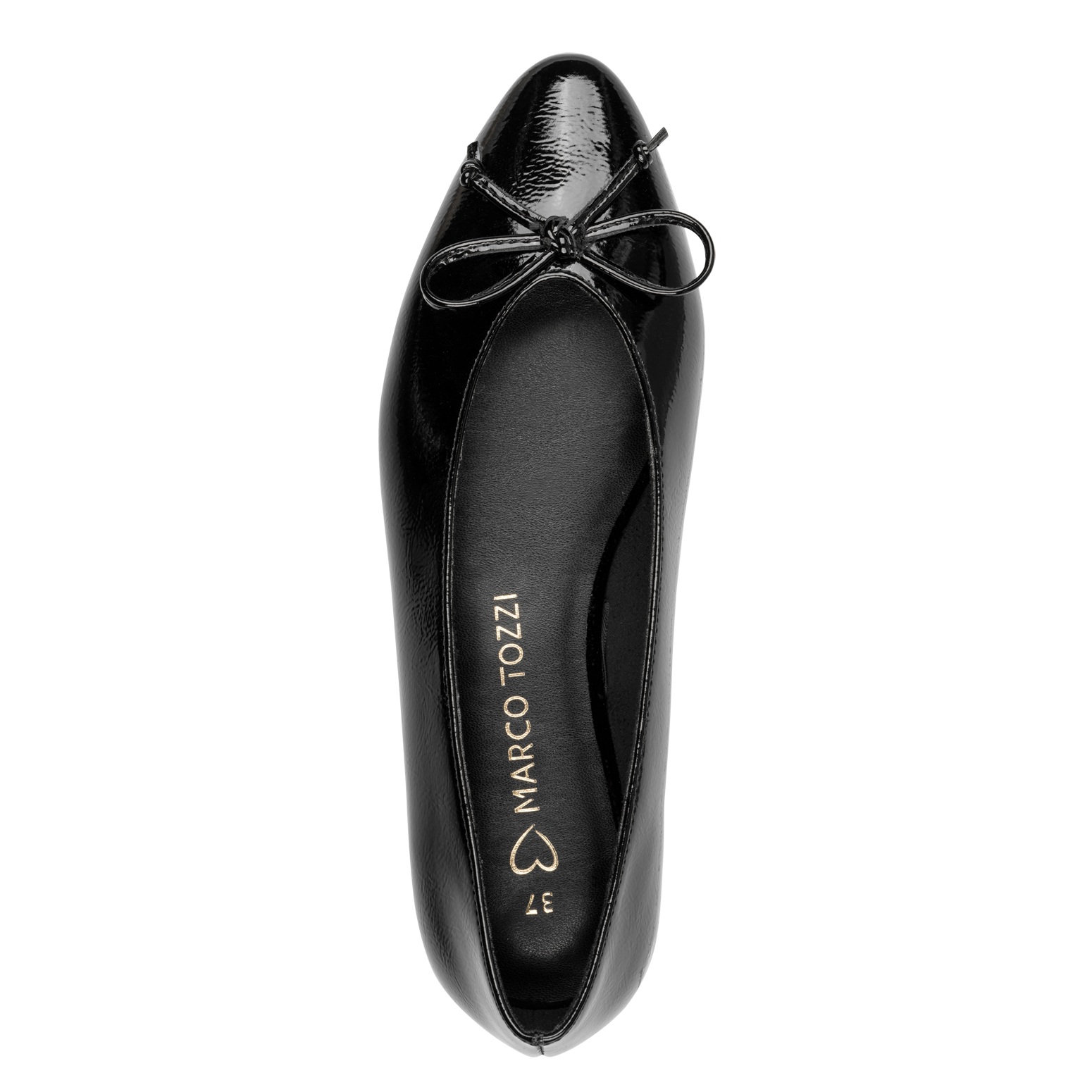 BLACK PATENT FLAT SHOES
