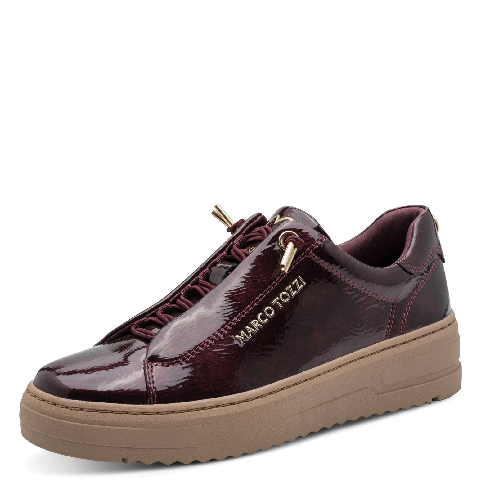 MULBERRY PATENT SNEAKERS