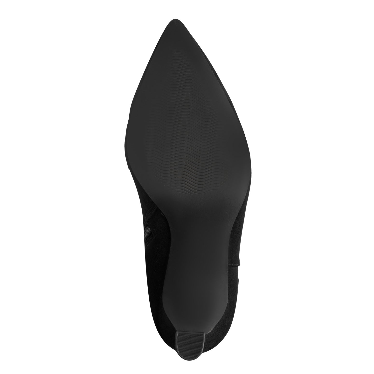 BLACK SUEDE HIGH HEEL BOOT