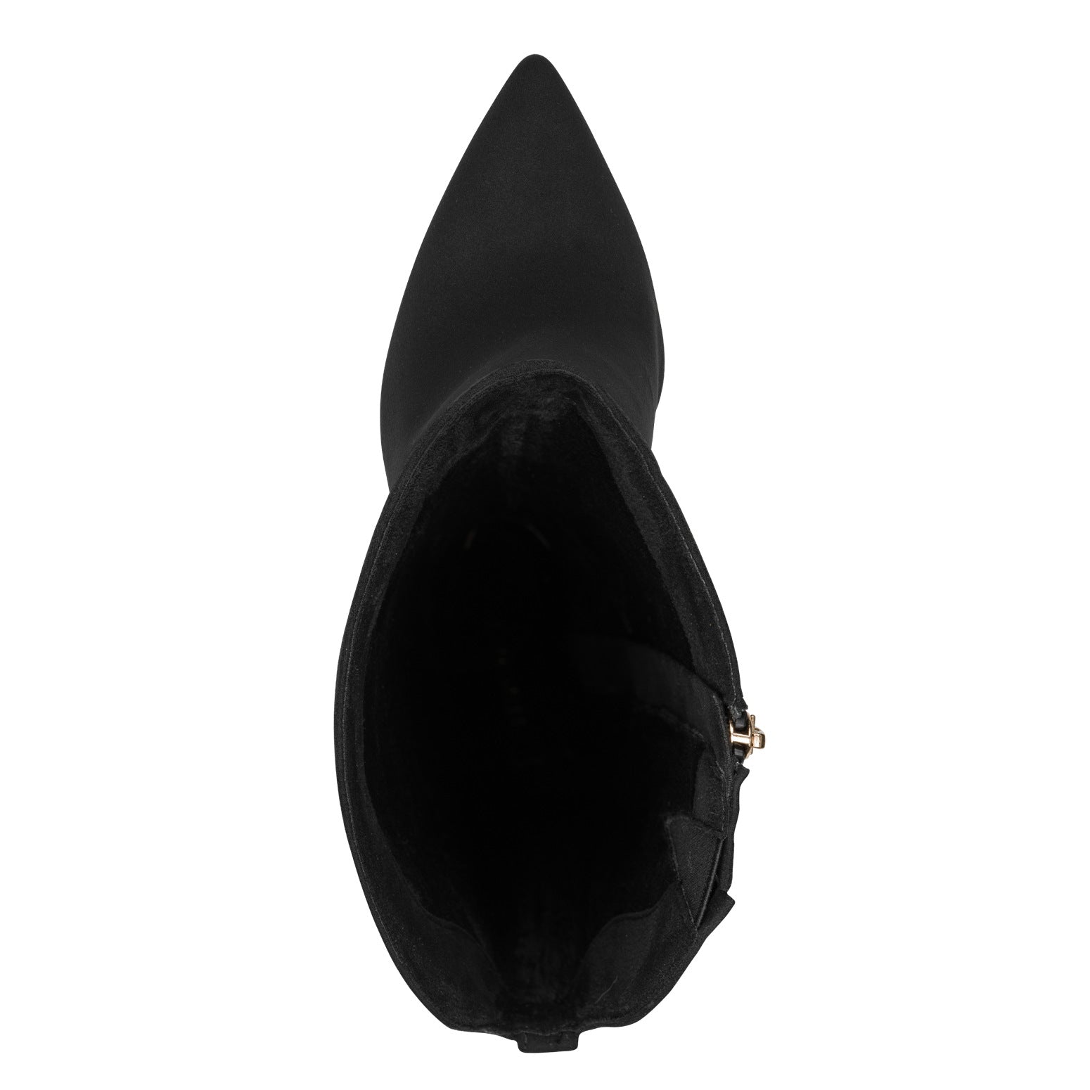 BLACK SUEDE HIGH HEEL BOOT
