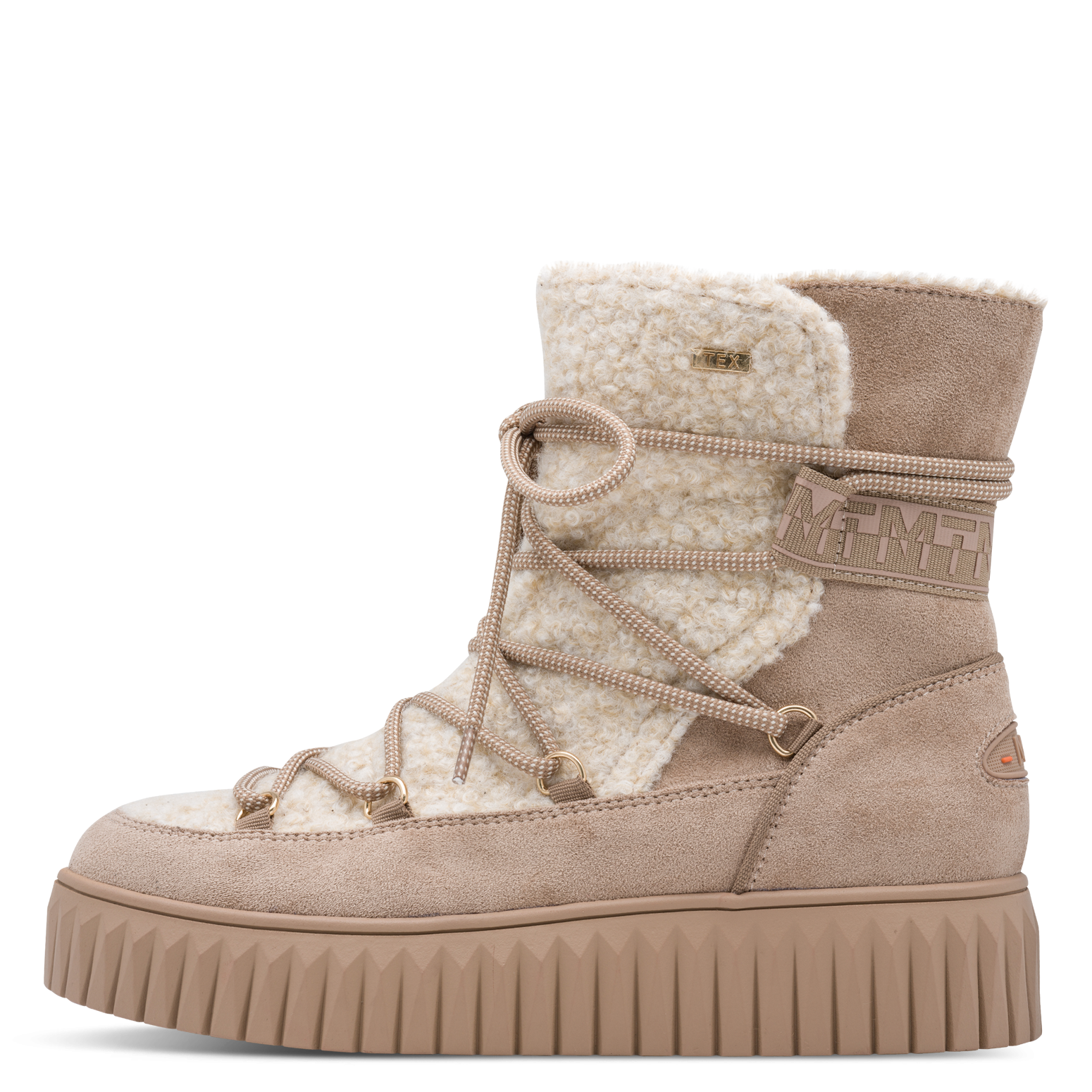 TAUPE SUEDE COMB. BOOT