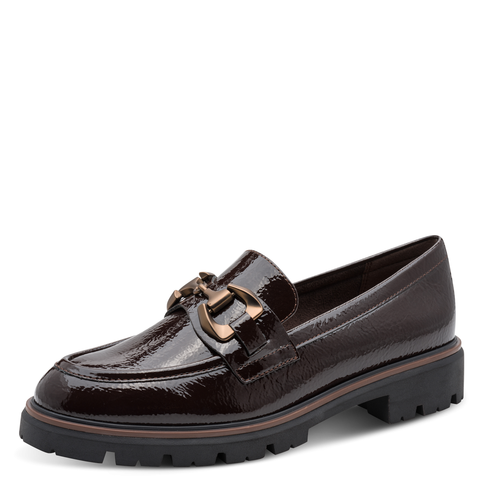 MOCHA PATENT LOAFER