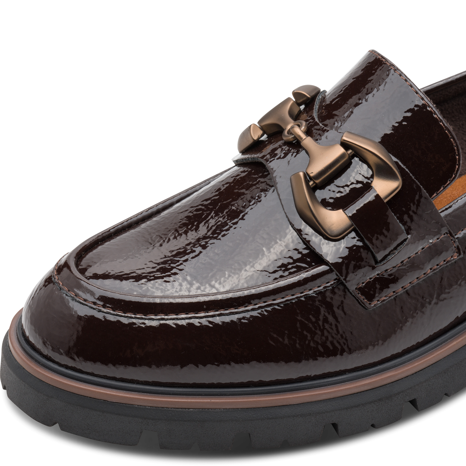 MOCHA PATENT LOAFER