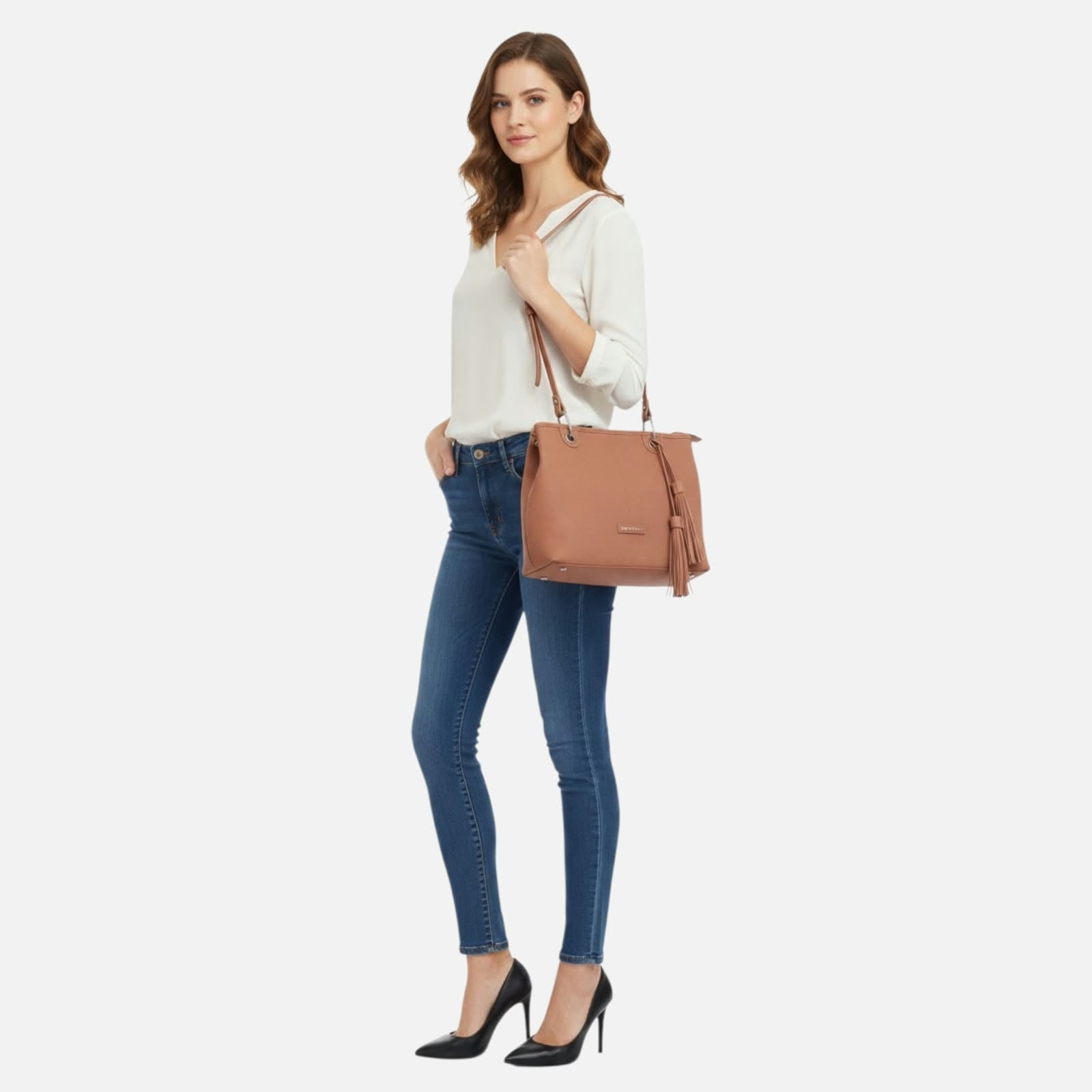 SUEDE HANDBAG