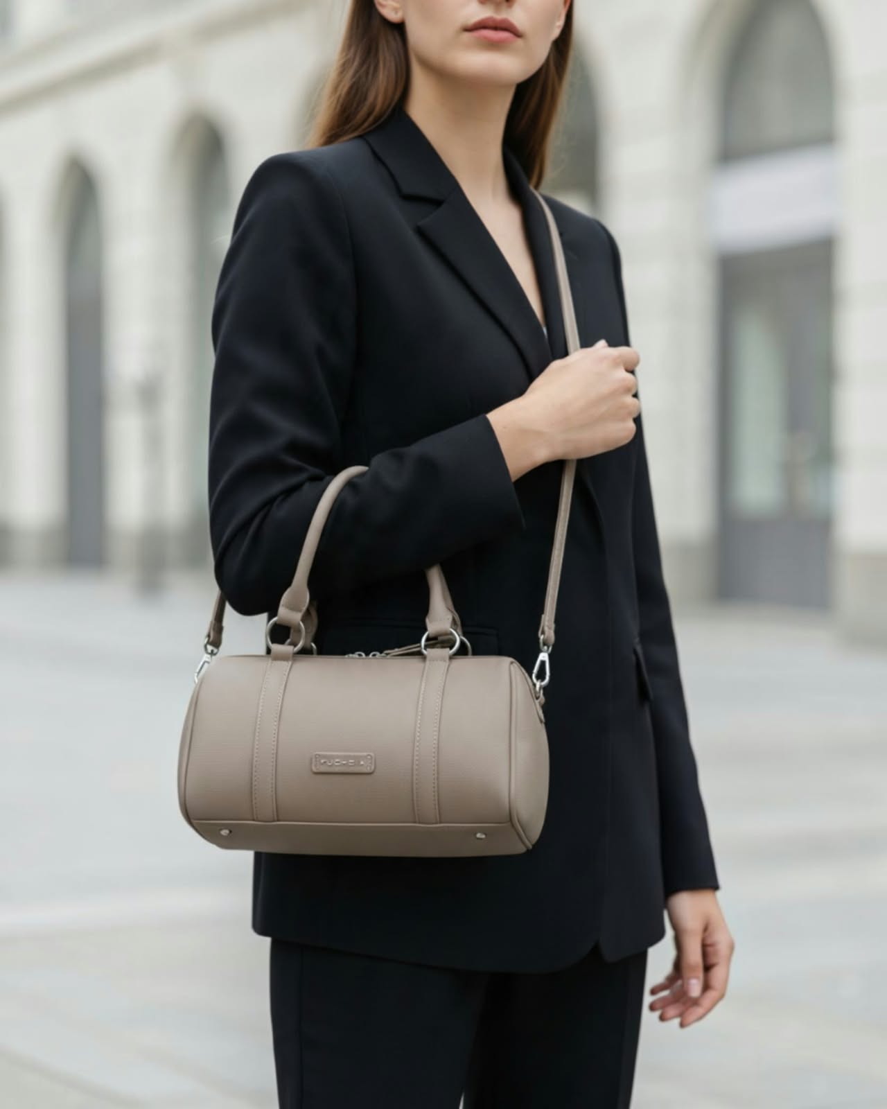 SUEDE HANDBAG
