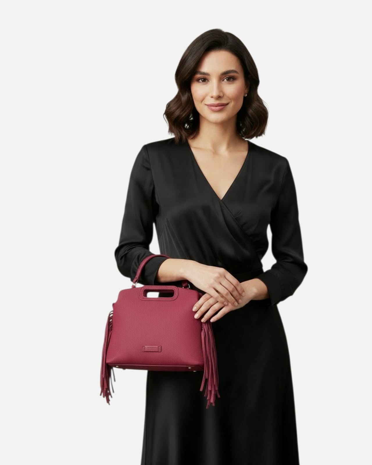 BURGUNDY HANDBAG