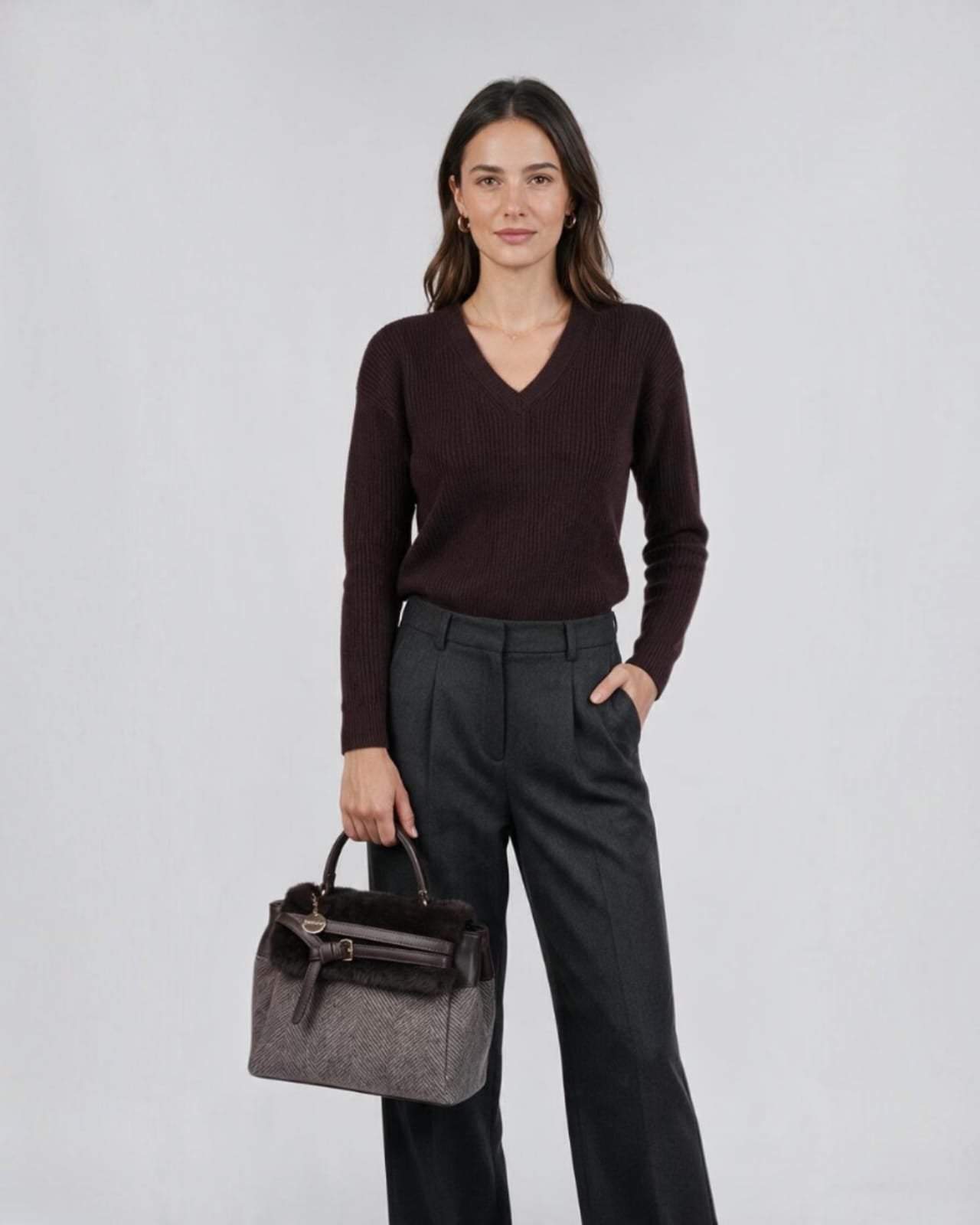 TWEED-WOOL HANDBAG