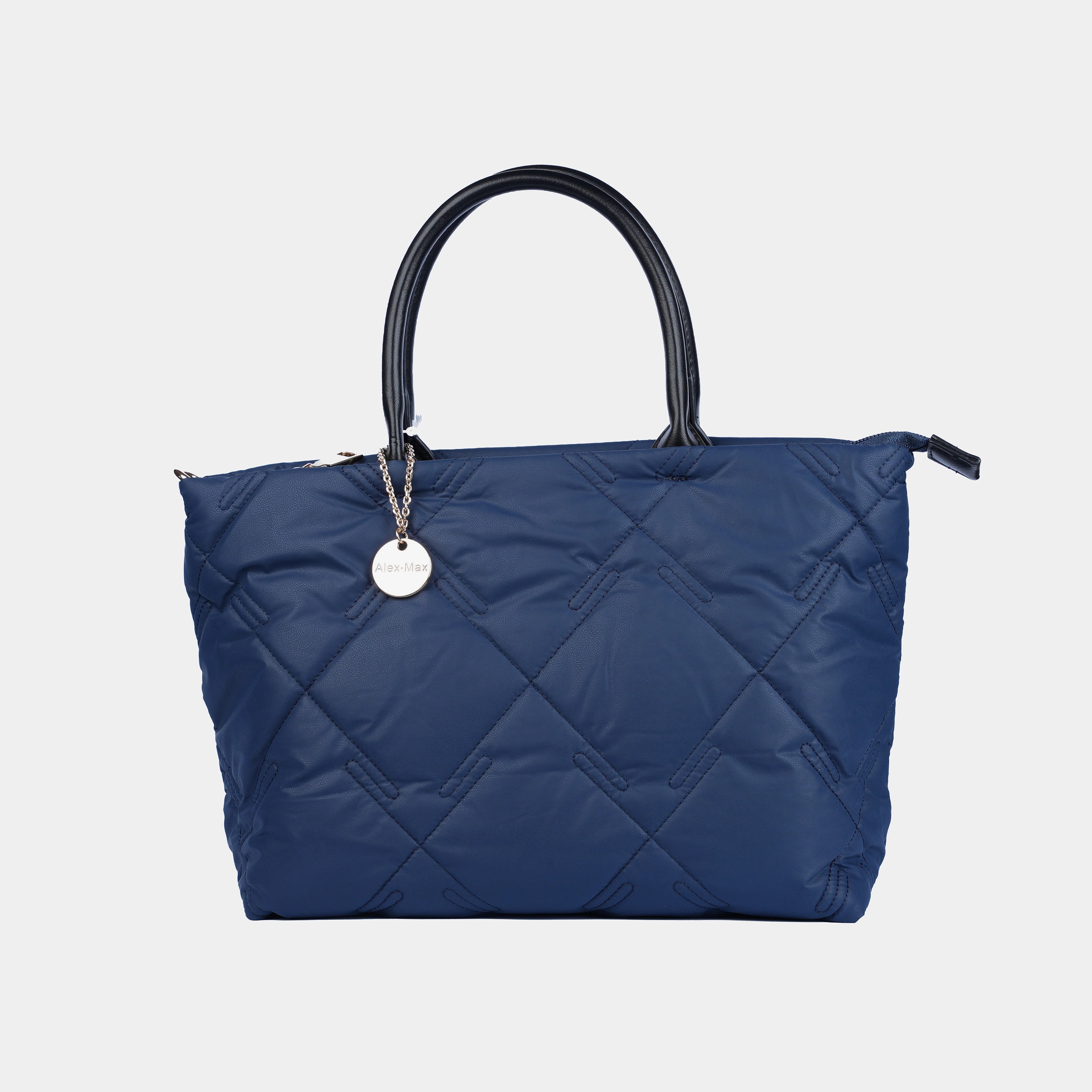 PADDED, STITCHED PATTERN HANDBAG