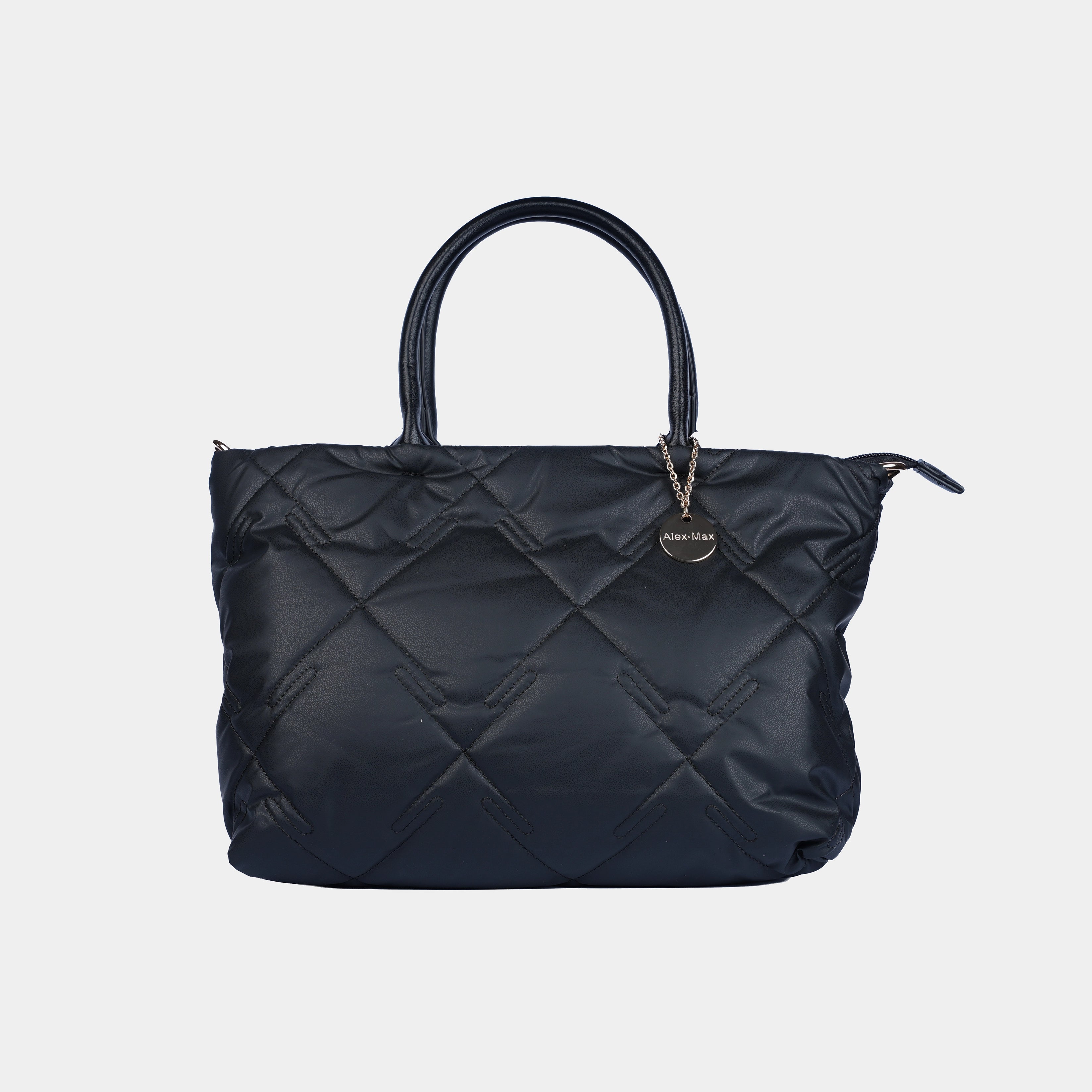 PADDED, STITCHED PATTERN HANDBAG