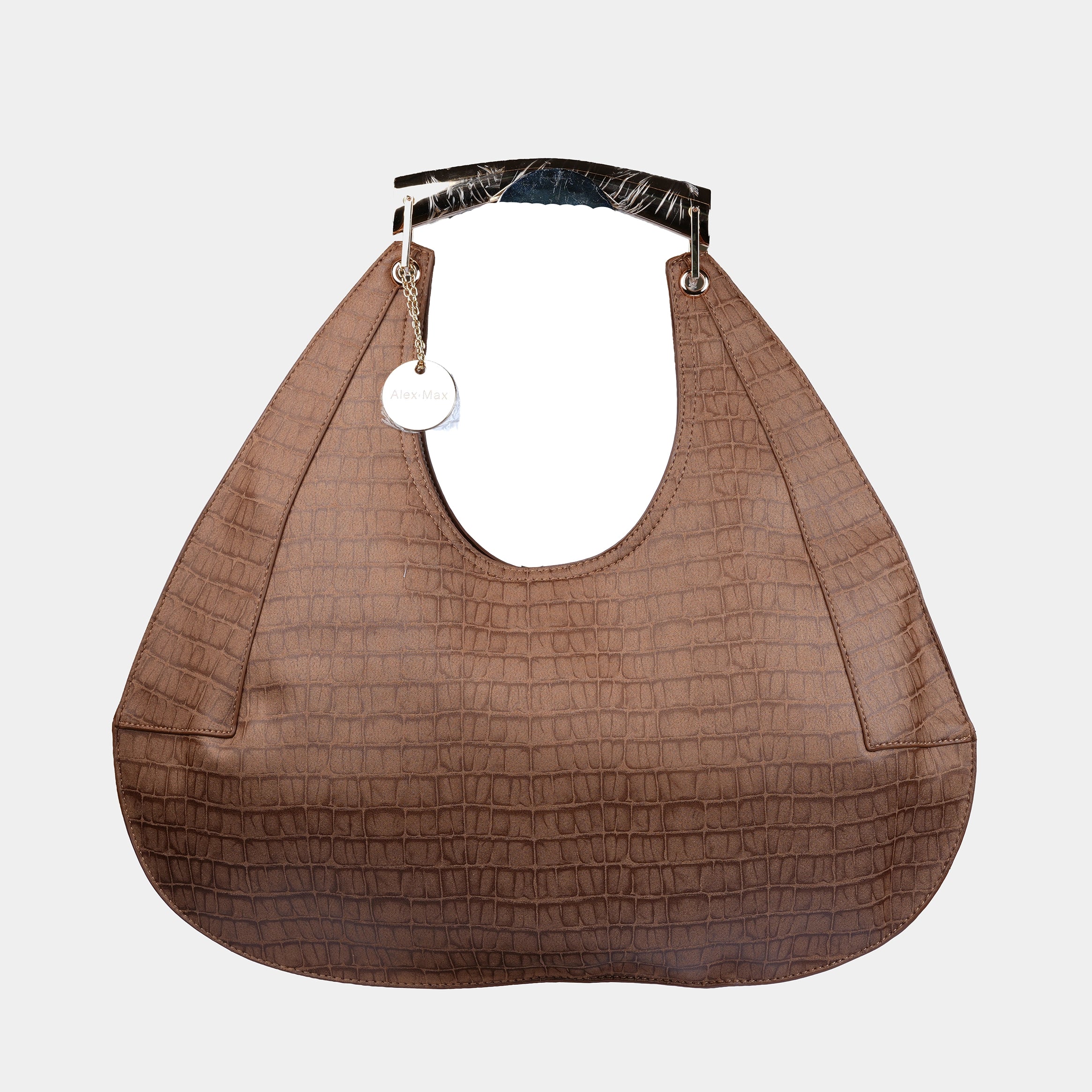 CAMEL CROCO HANDBAG