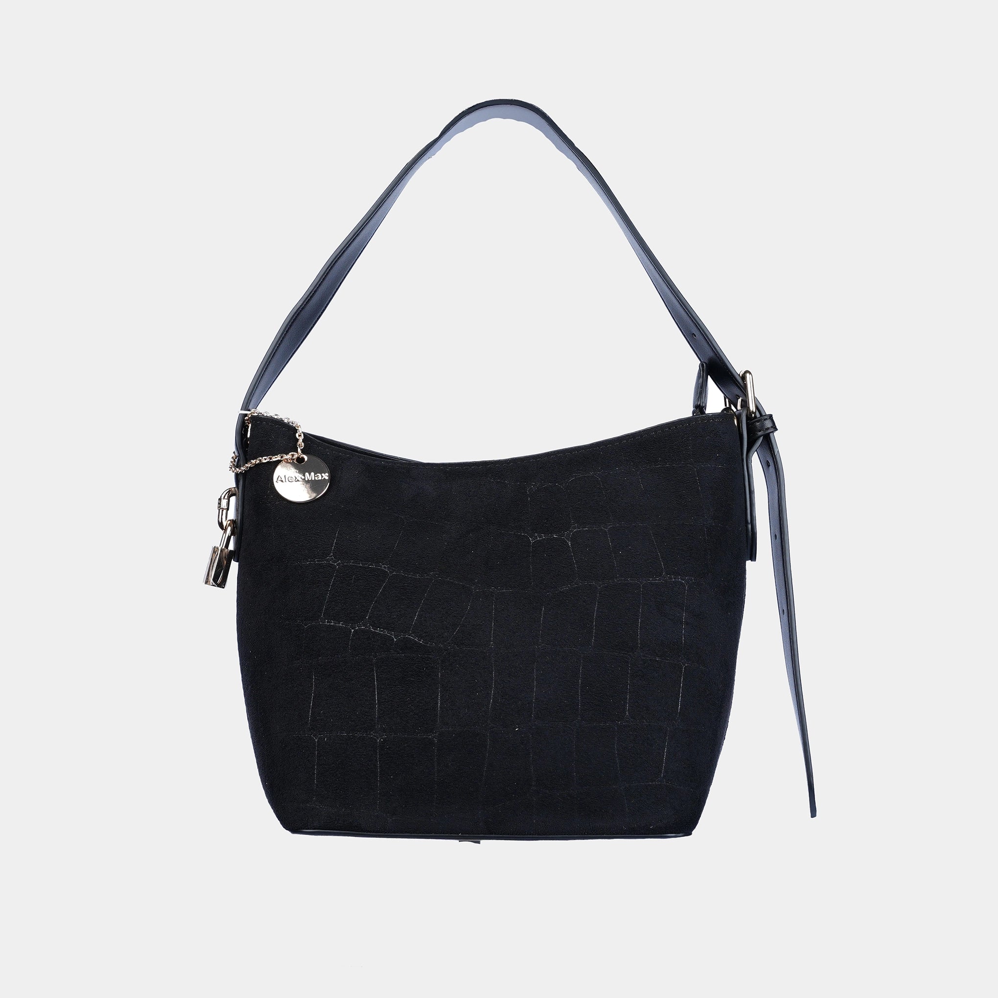 SUEDE HANDBAG