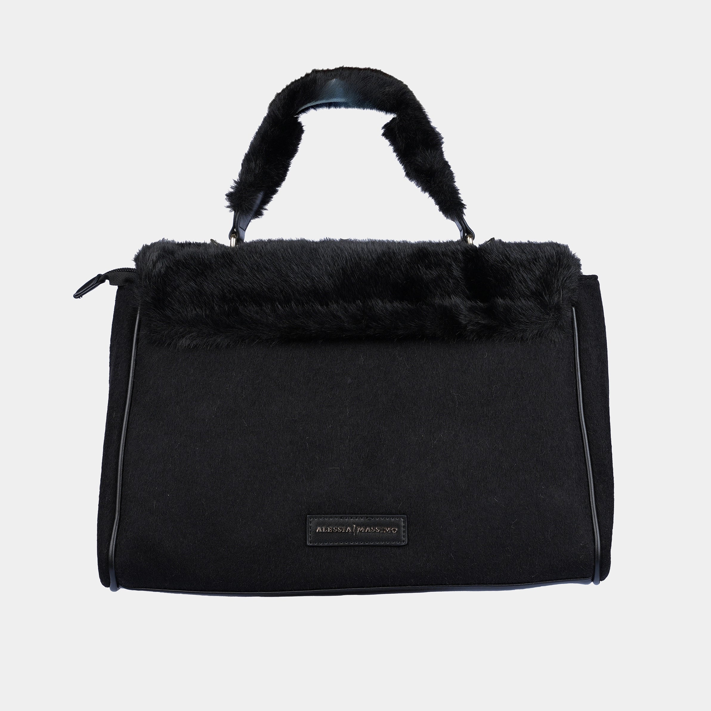 BLACK SUEDE HANDBAG
