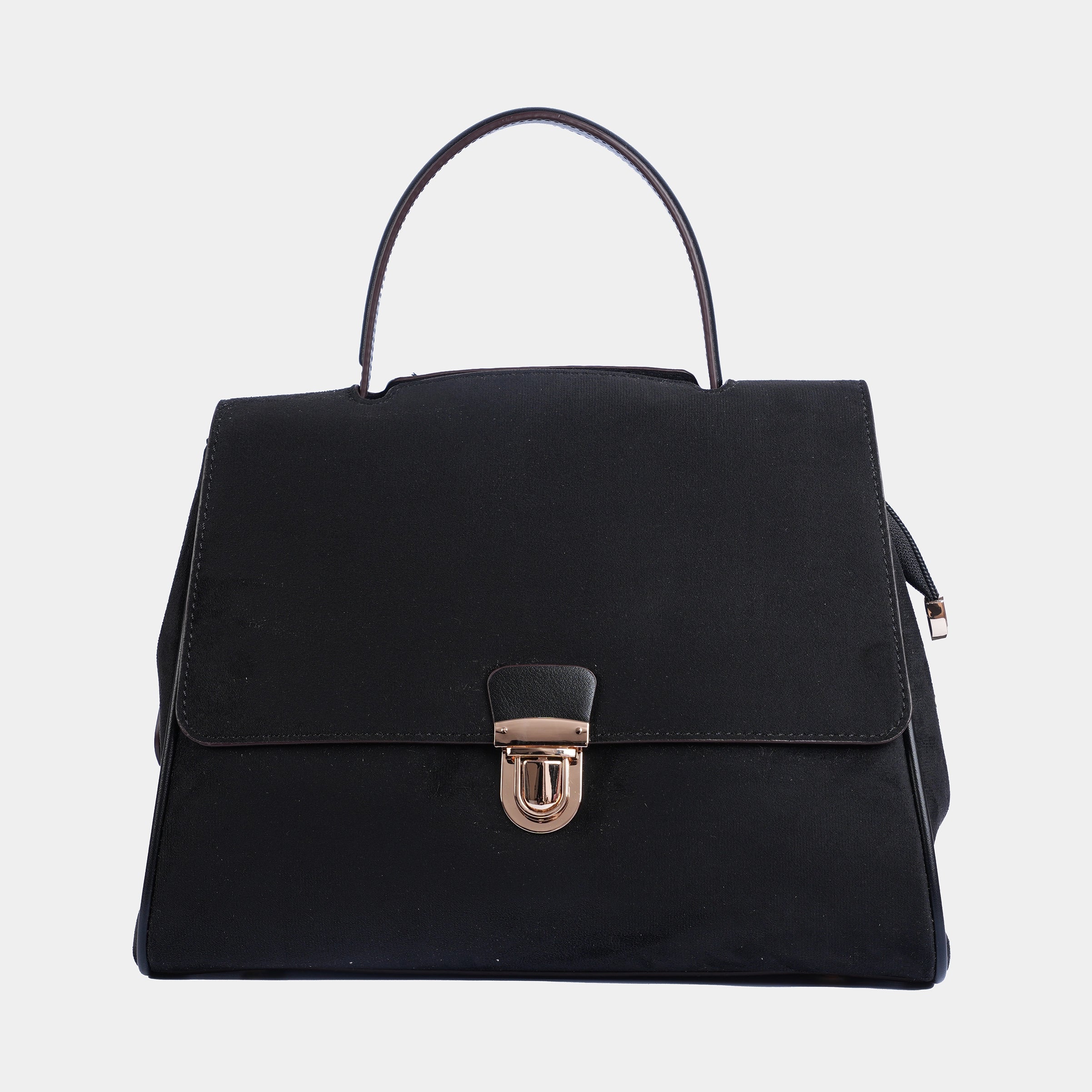 BLACK SUEDE HANDBAG