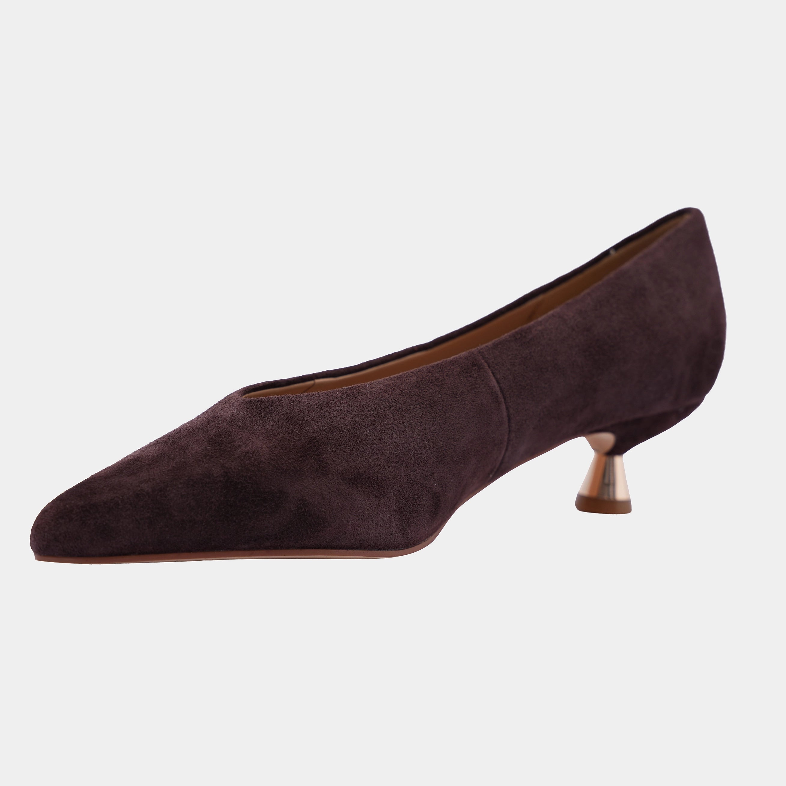 BROWN SUEDE HIGH HEELED SHOES
