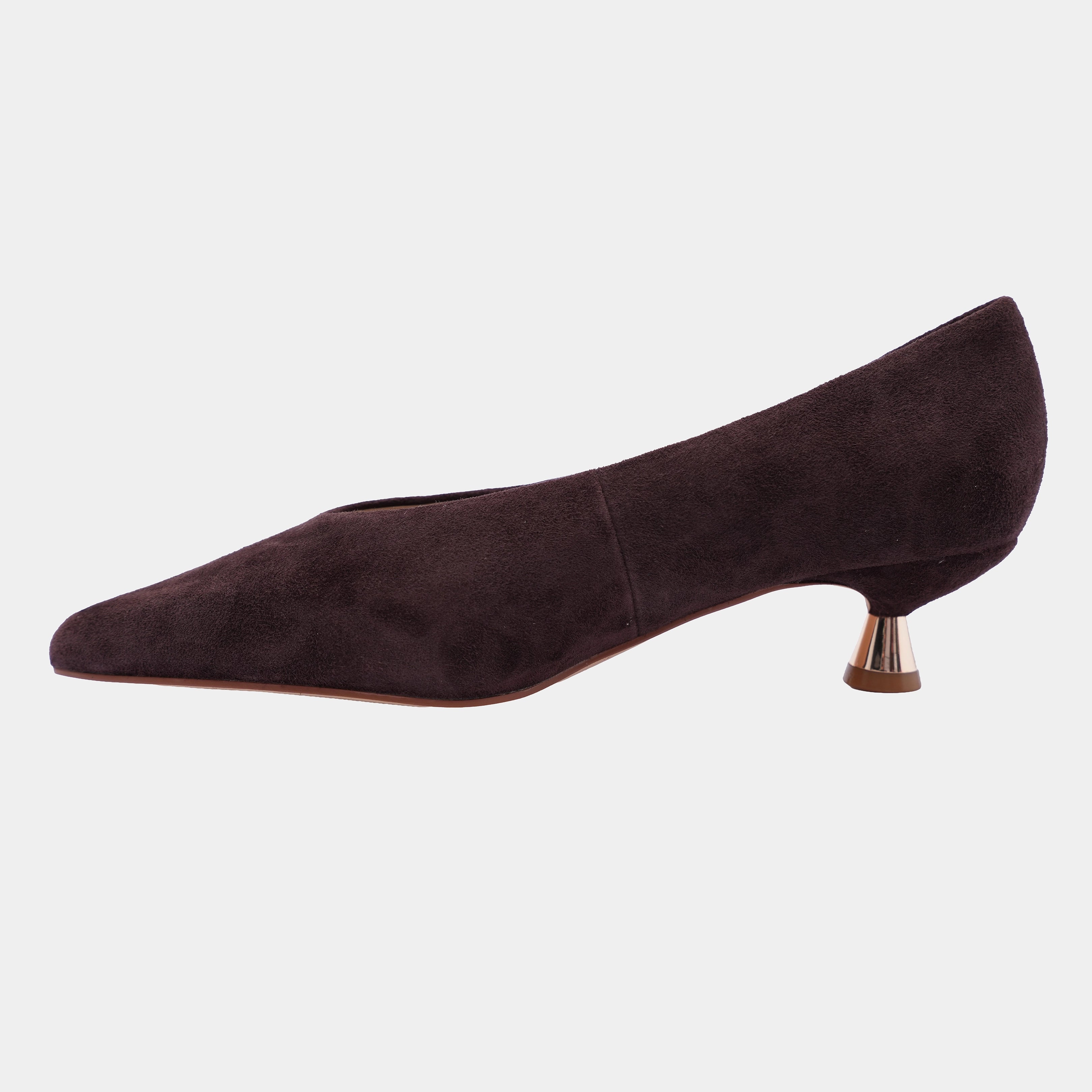 BROWN SUEDE HIGH HEELED SHOES