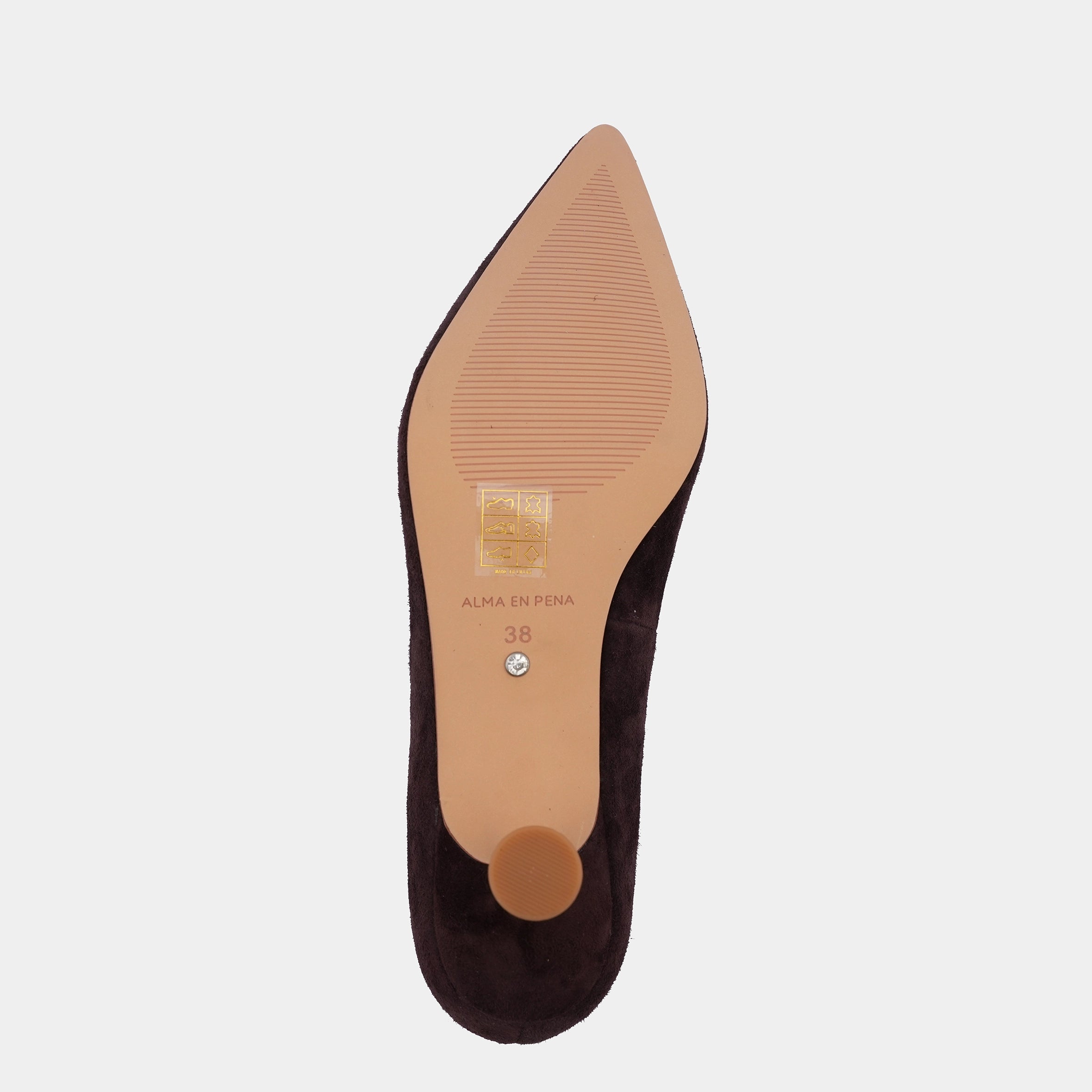 BROWN SUEDE HIGH HEELED SHOES