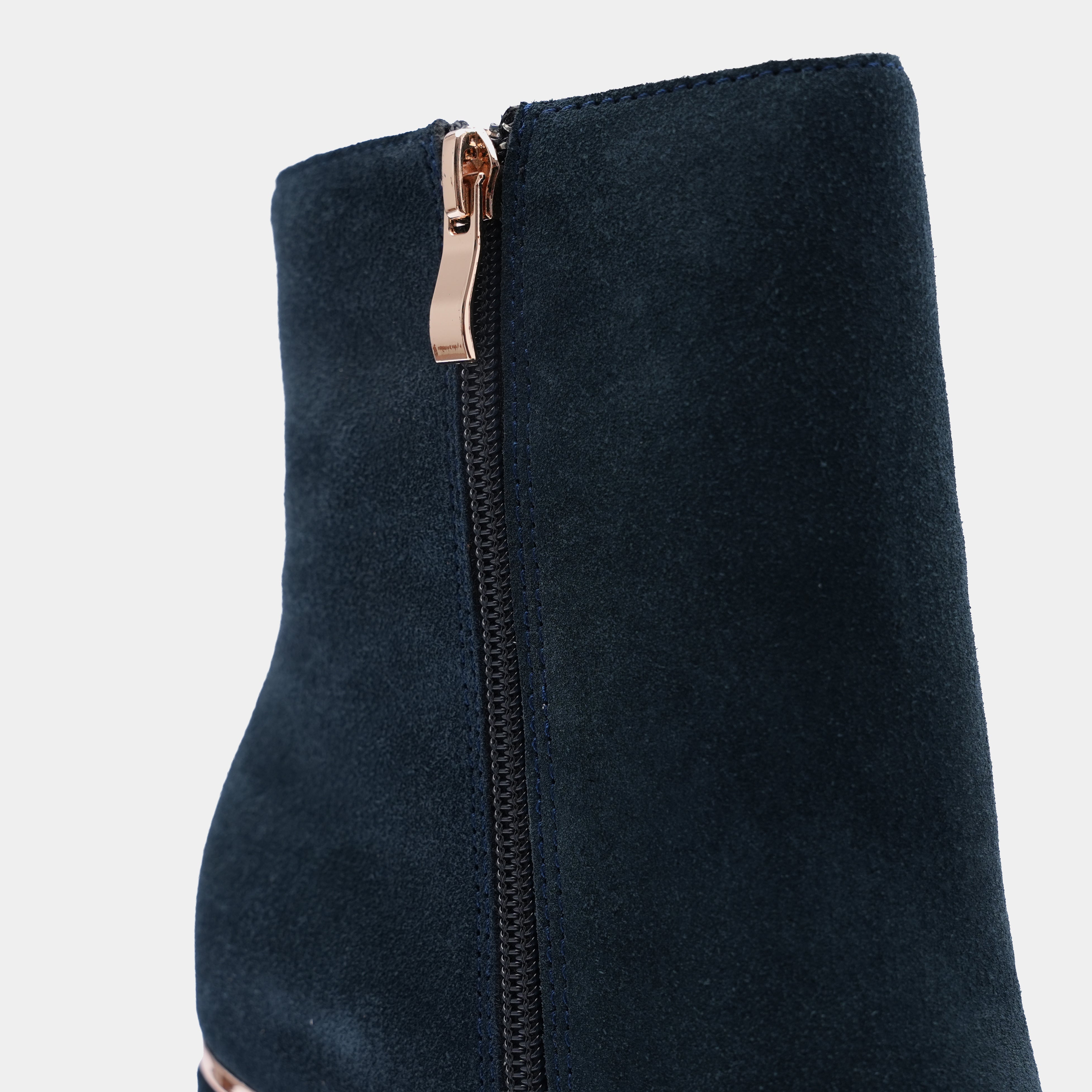 NAVY SUEDE ANKLE BOOT