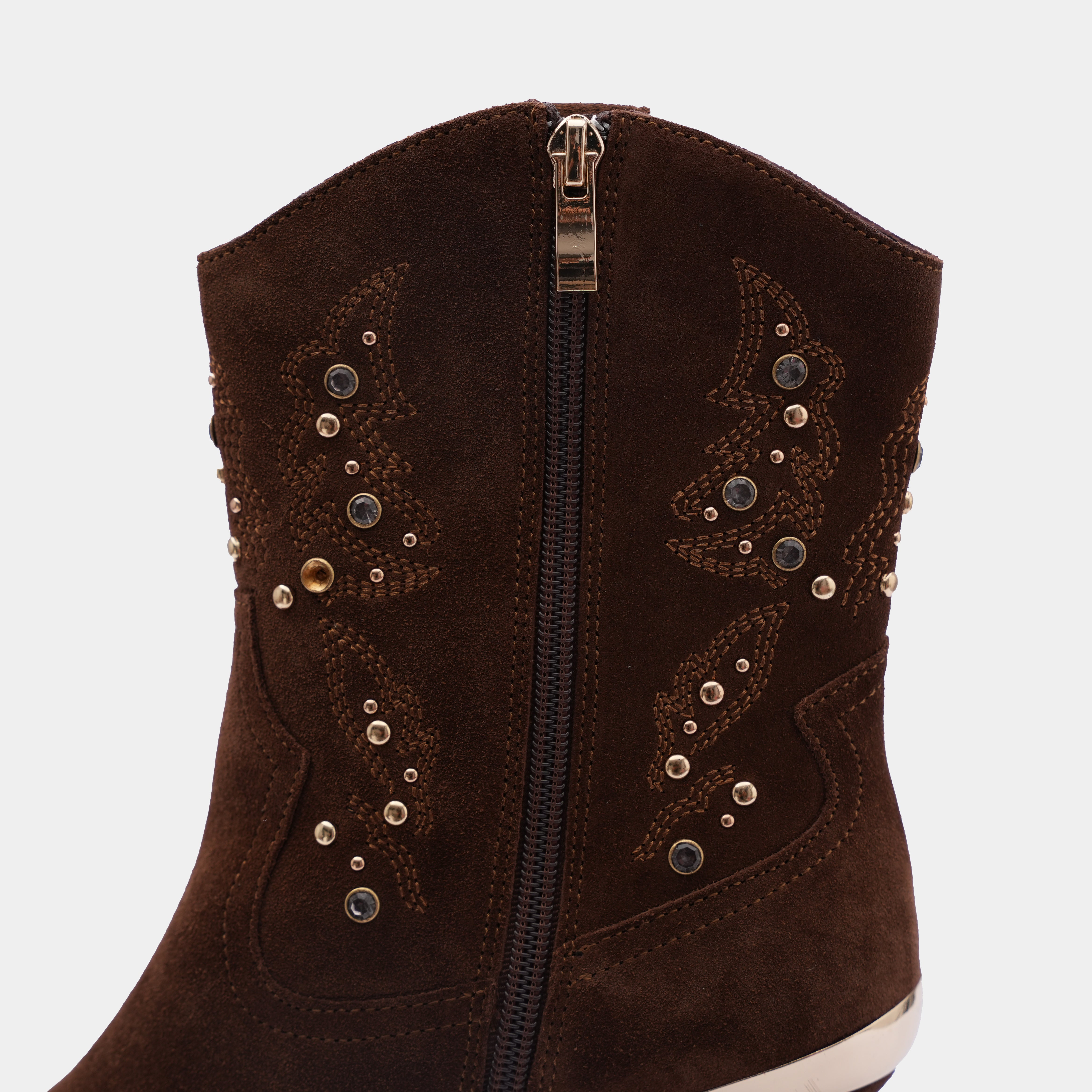 COWBOY SUEDE ANKLE BOOTS