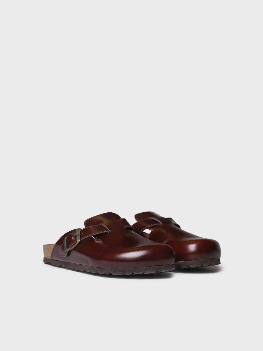 BROWN FELT MULE