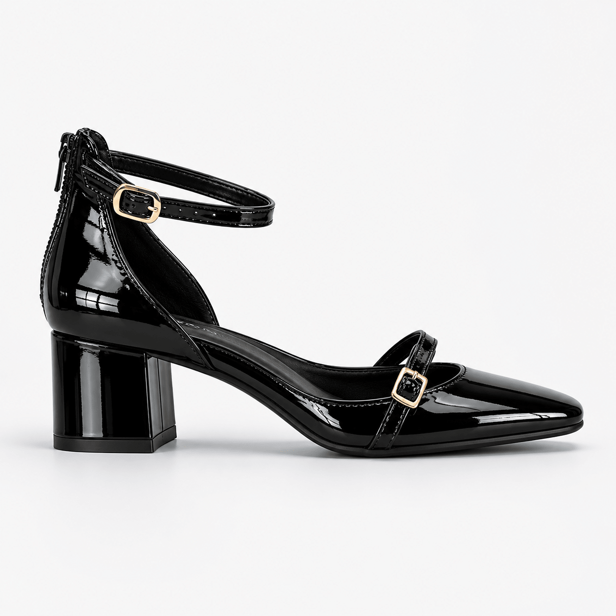 Ankle Strap MaryJane Black Heel - DeeBoutique