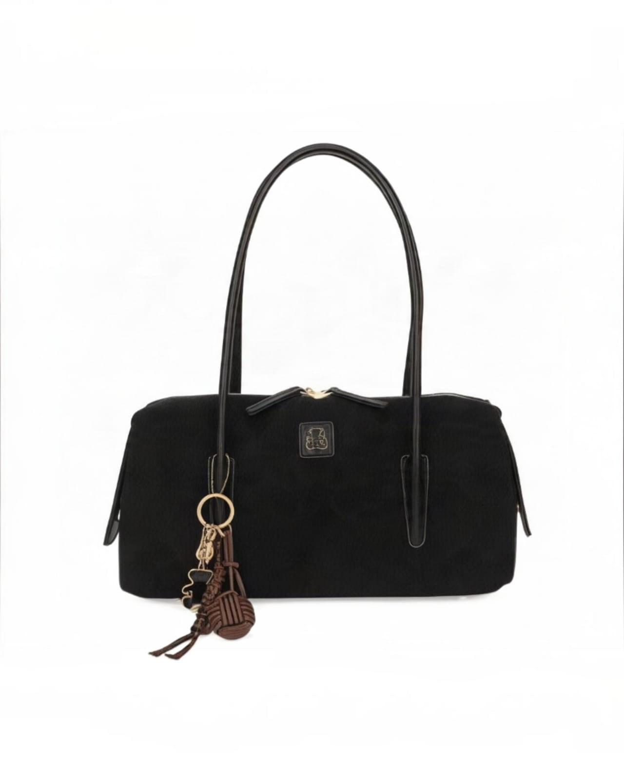 BLACK SUEDE HANDBAG