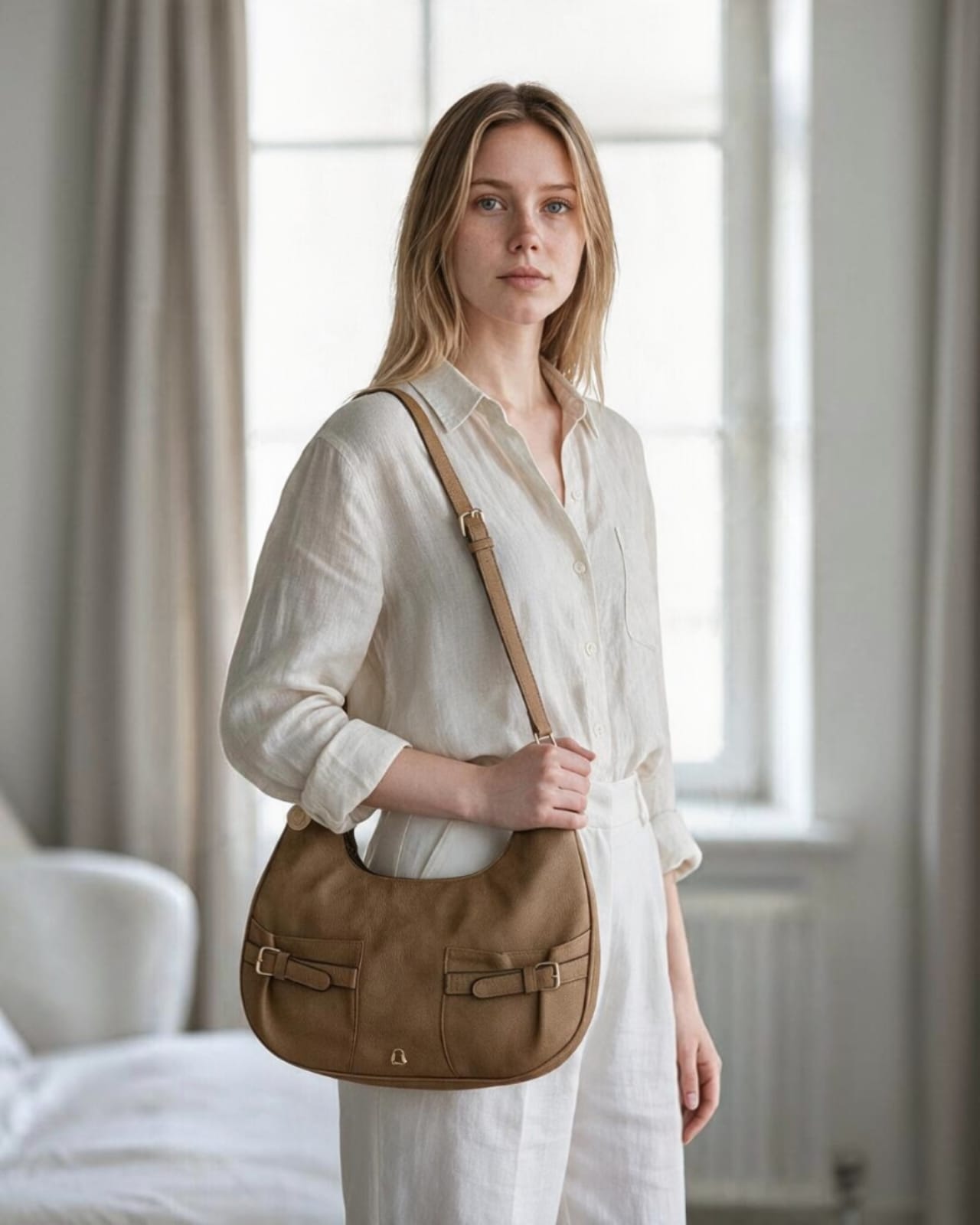 SUEDE HANDBAG