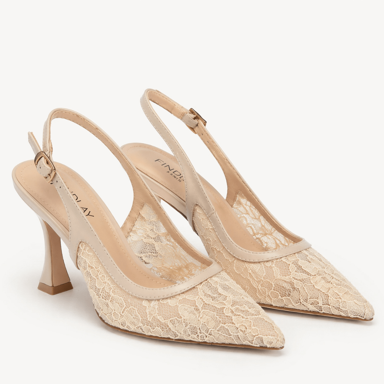 Beige Slingback Heel - DeeBoutique