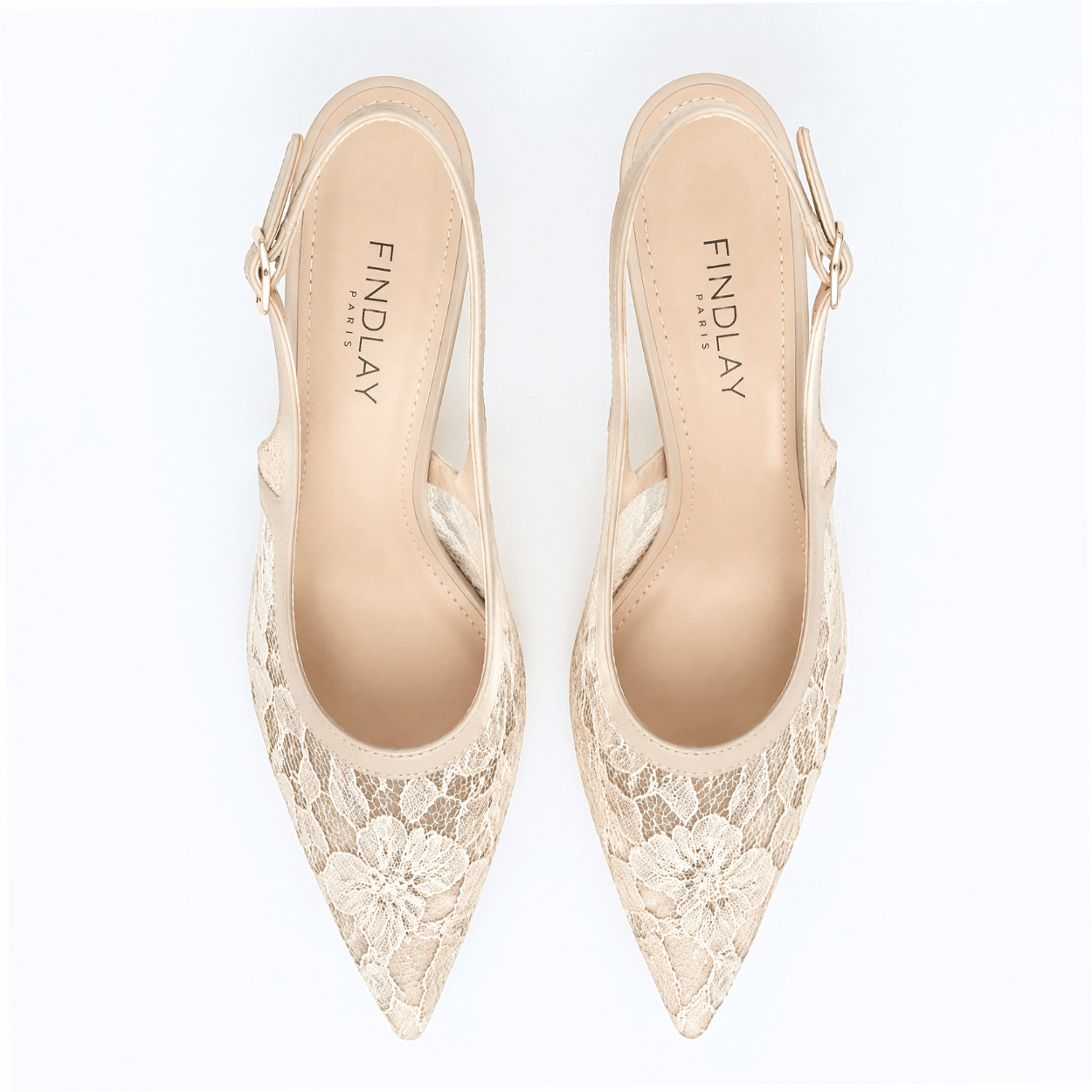 Beige Slingback Heel - DeeBoutique