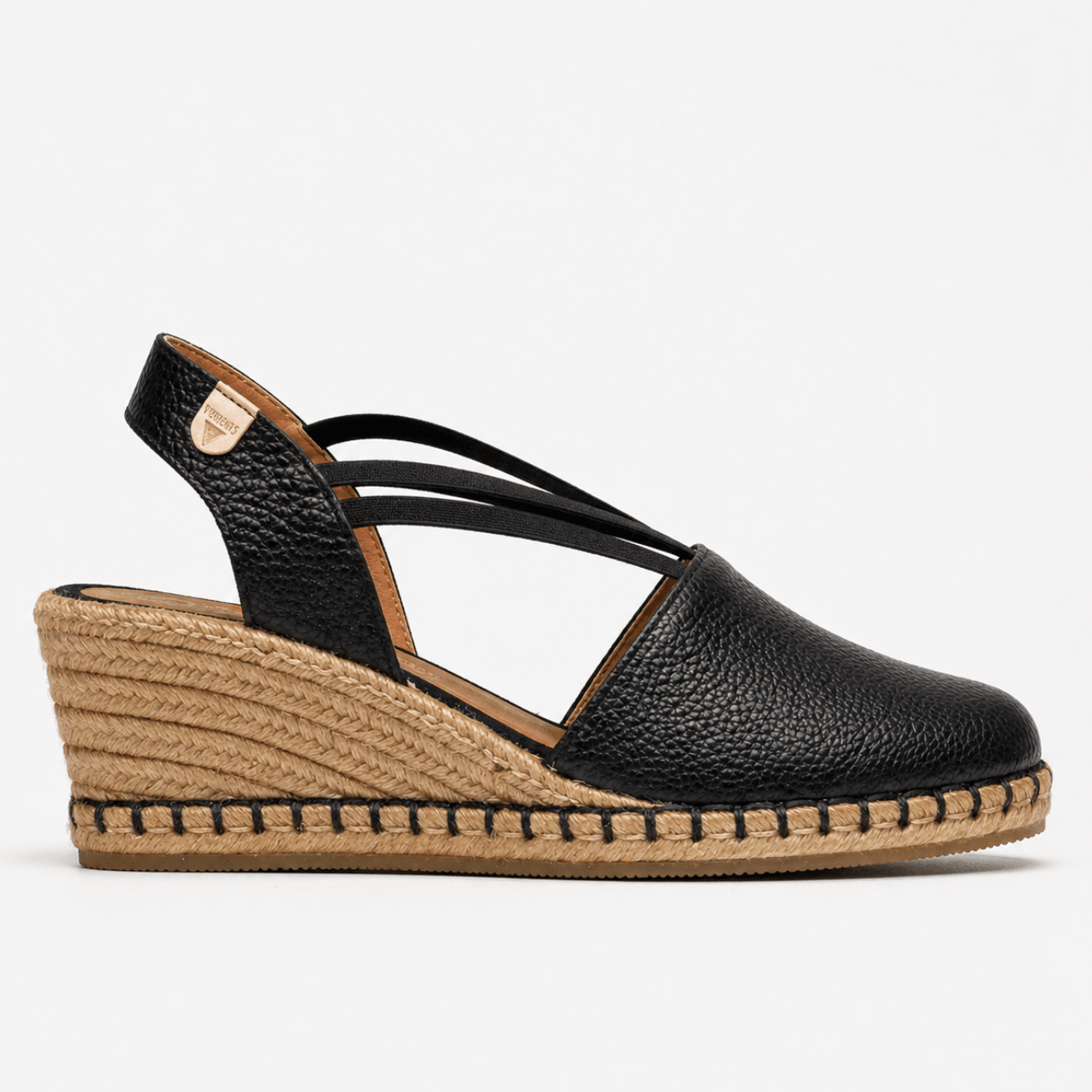 Black Slingback Wedges - DeeBoutique