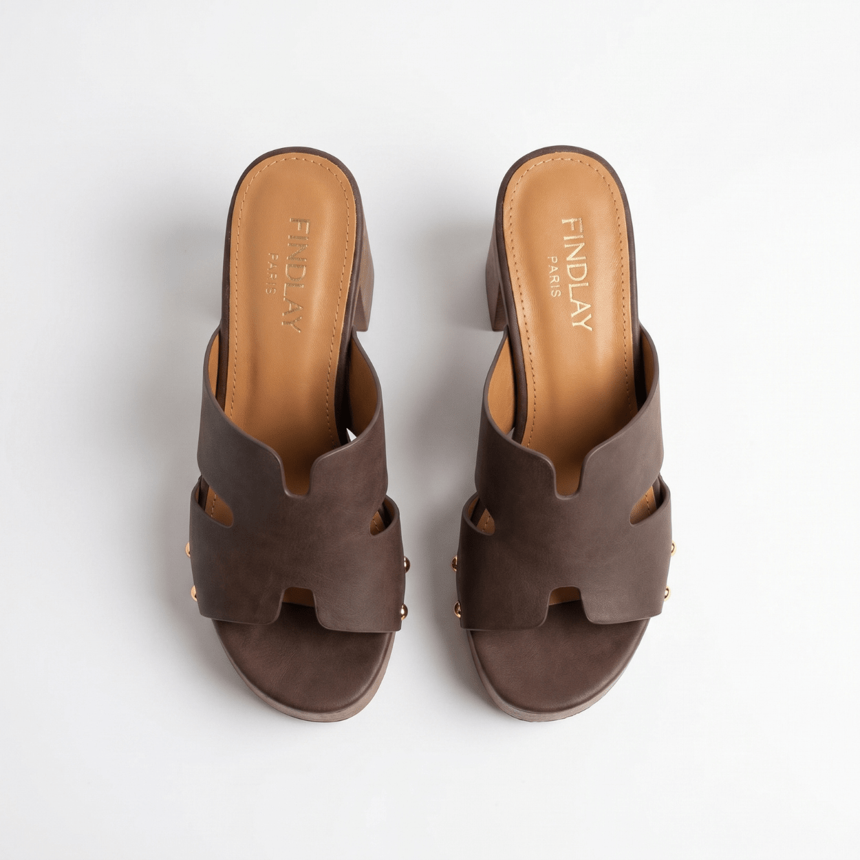 Brown Platform Mule Heel - DeeBoutique