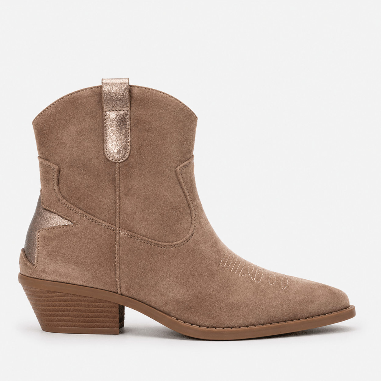 Brown Western Ankle Boot - DeeBoutique