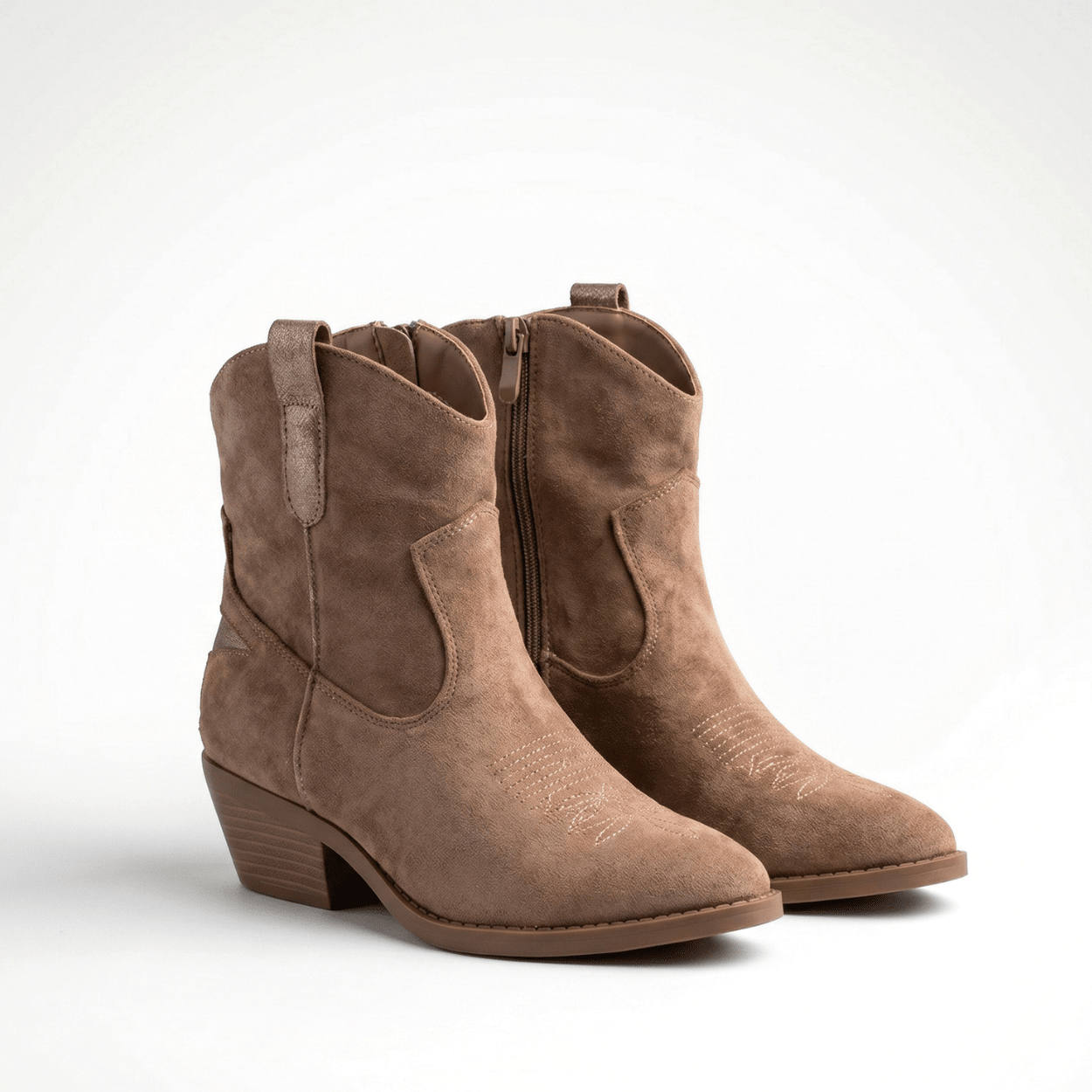 Brown Western Ankle Boot - DeeBoutique