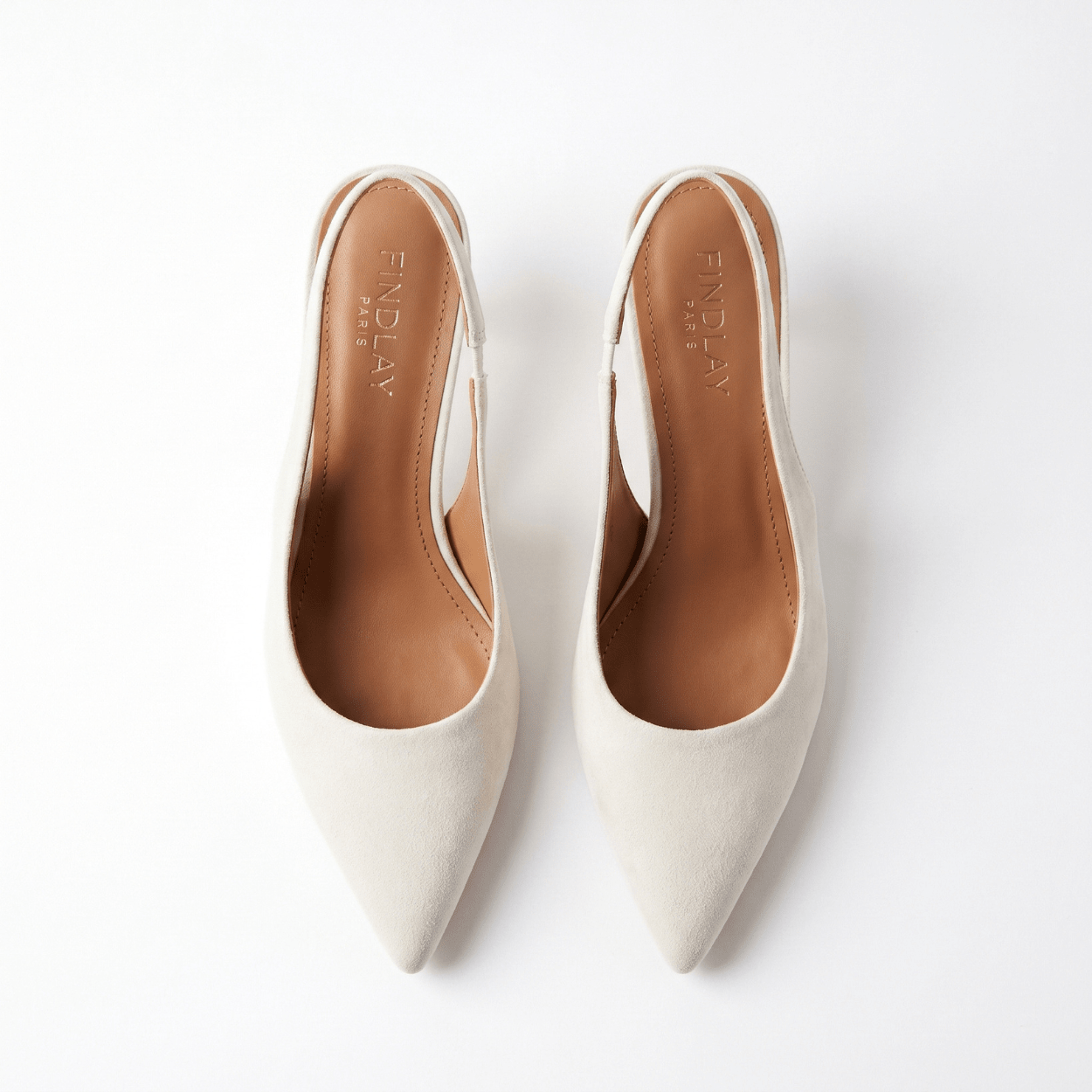 Cream Slingback heel - DeeBoutique