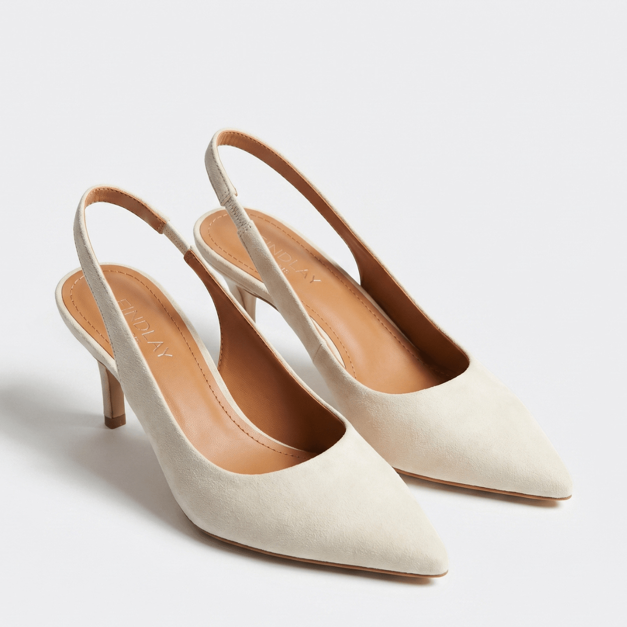 Cream Slingback heel - DeeBoutique