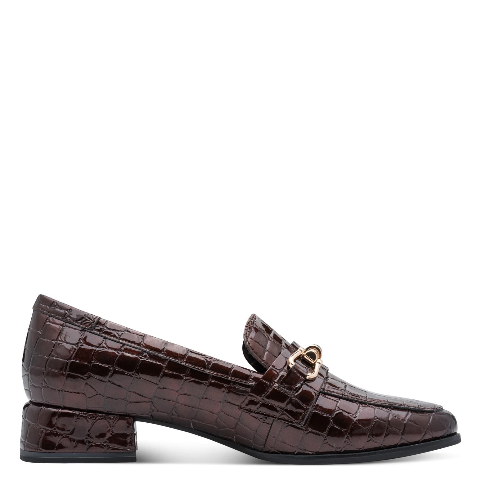 Cognac Croco Heel Shoes