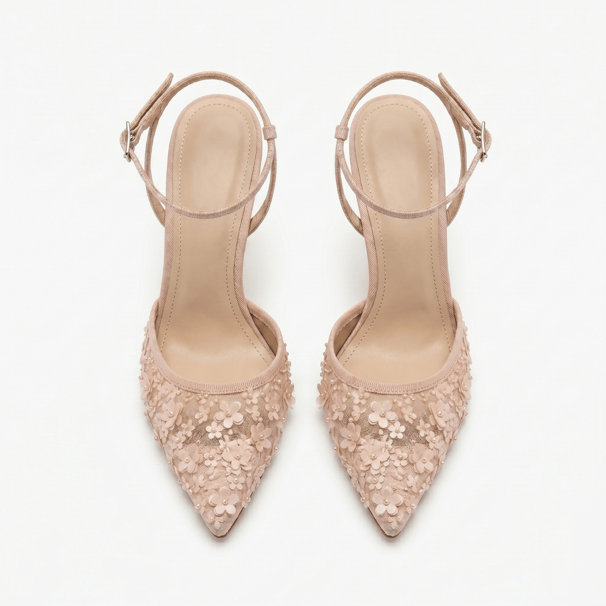 Embellished Ankle Strap Pump - DeeBoutique
