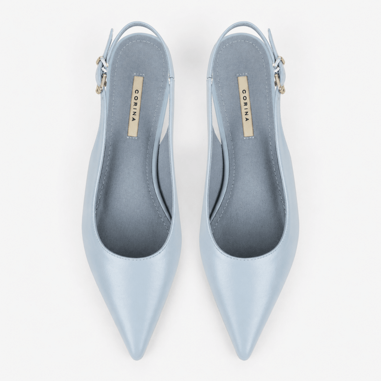 Ice Blue Pointed Slingback pump - DeeBoutique