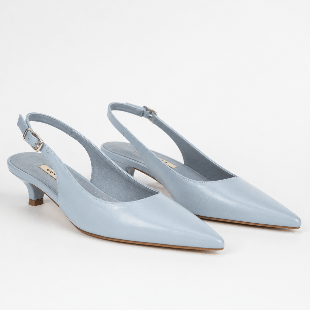 Ice Blue Pointed Slingback pump - DeeBoutique