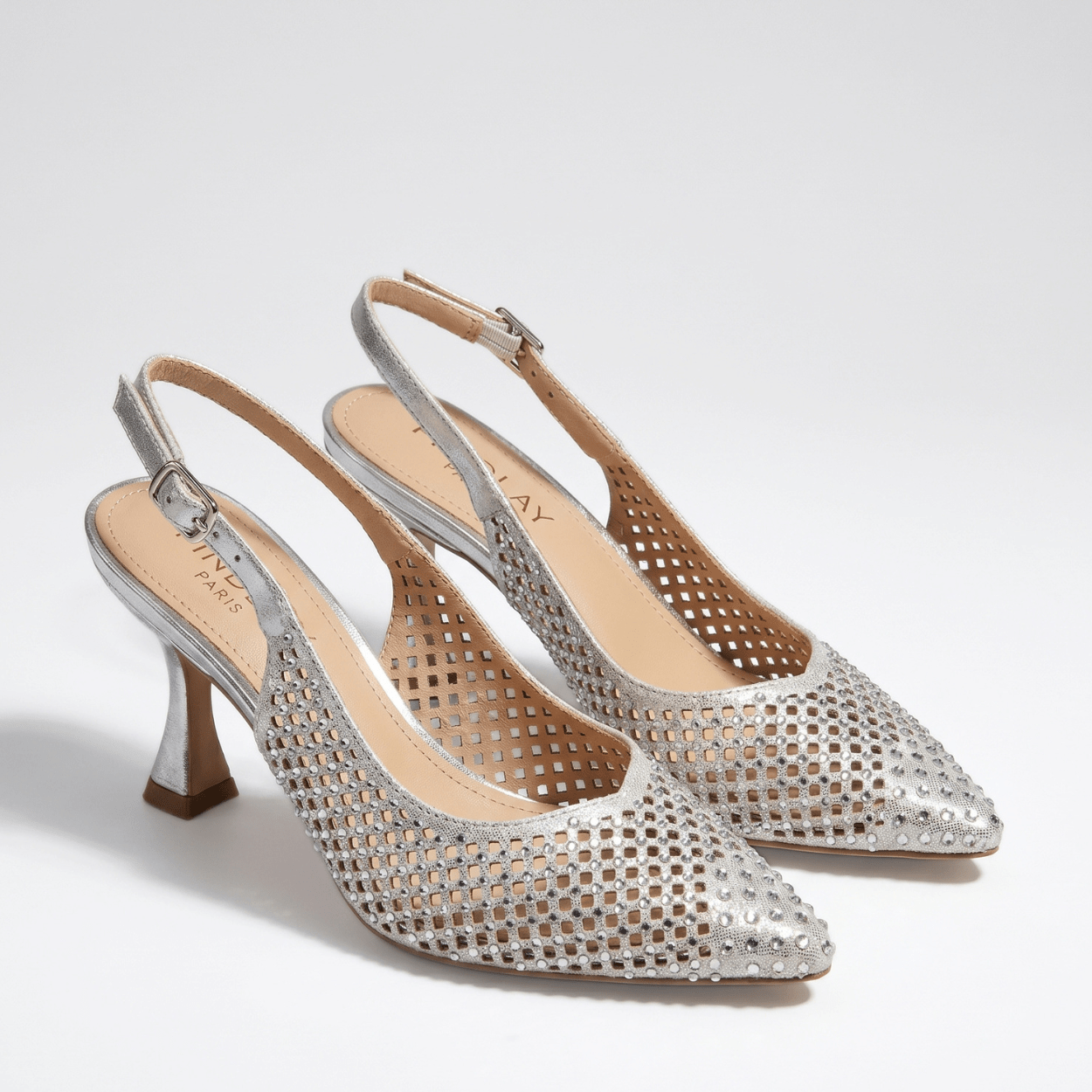 Silver Slingback Heel - DeeBoutique
