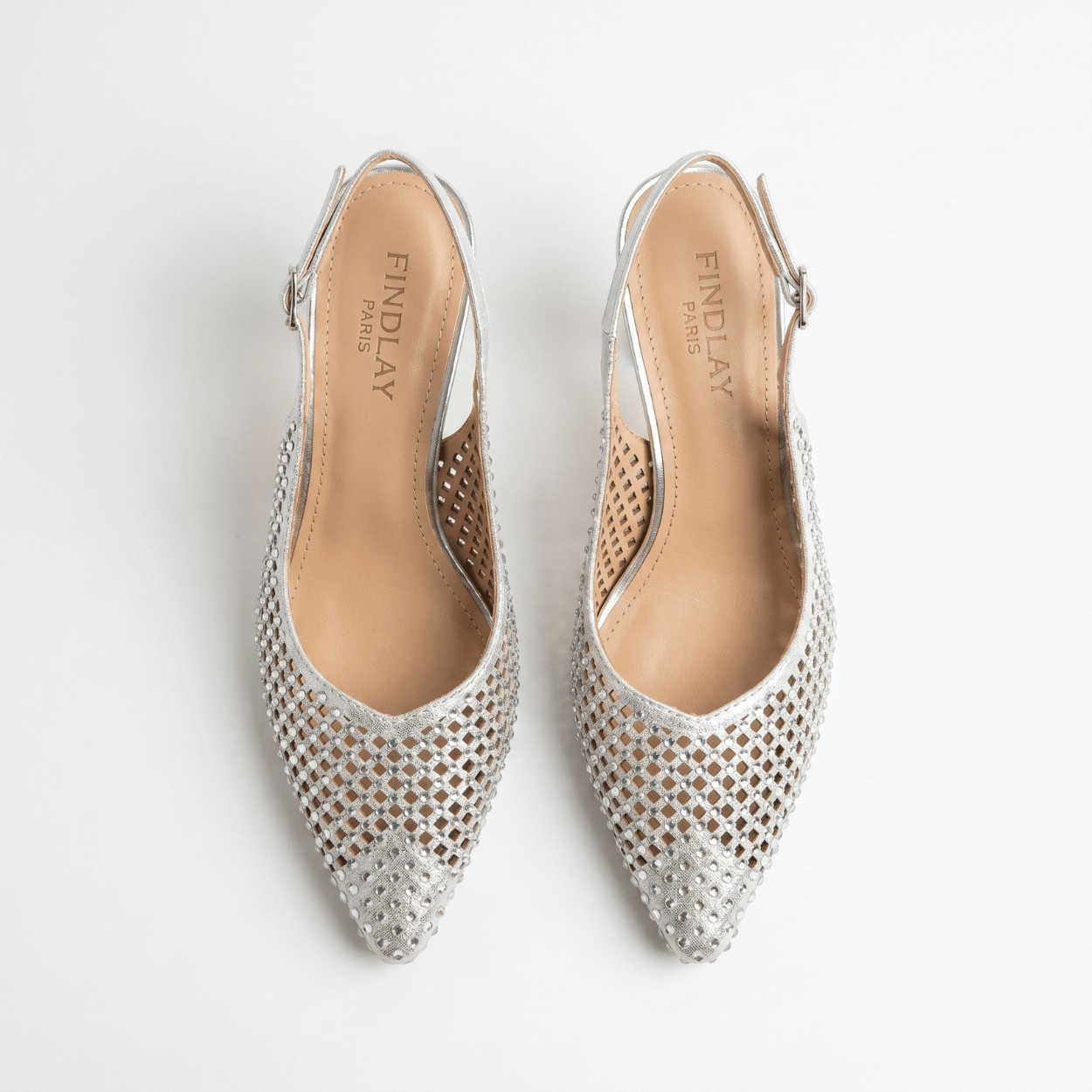 Silver Slingback Heel - DeeBoutique