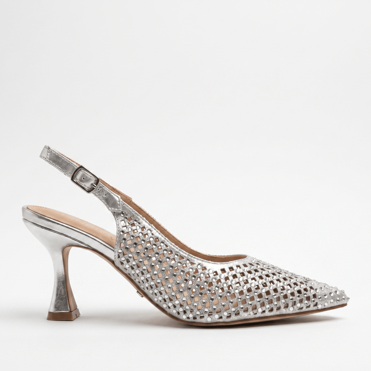 Silver Slingback Heel - DeeBoutique