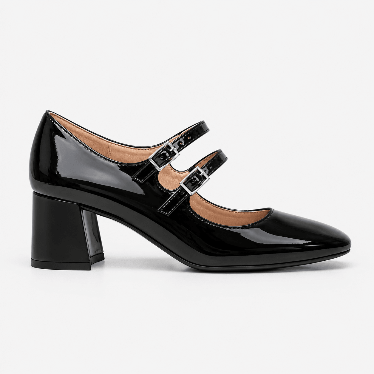 Strap MaryJane Black Heel - DeeBoutique