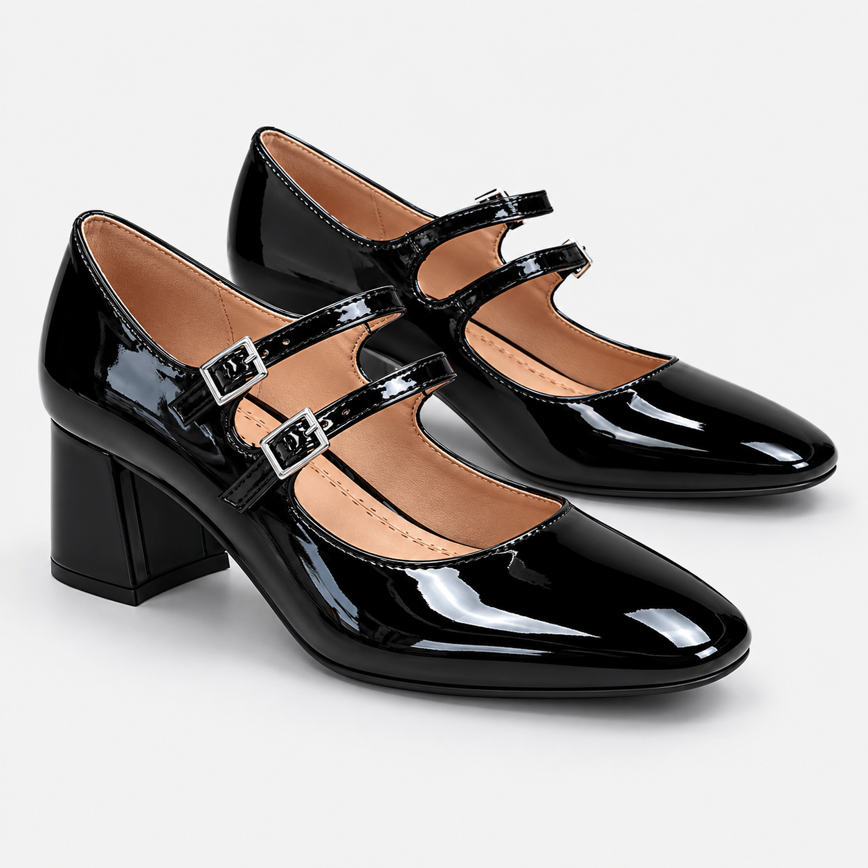 Strap MaryJane Black Heel - DeeBoutique