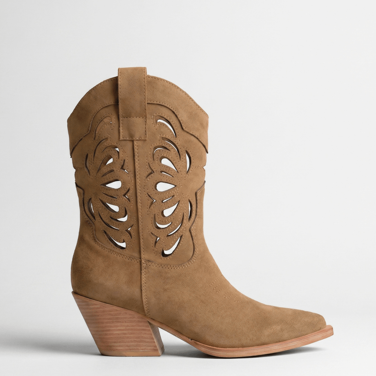 Tan Cut - Out Western Boot - DeeBoutique