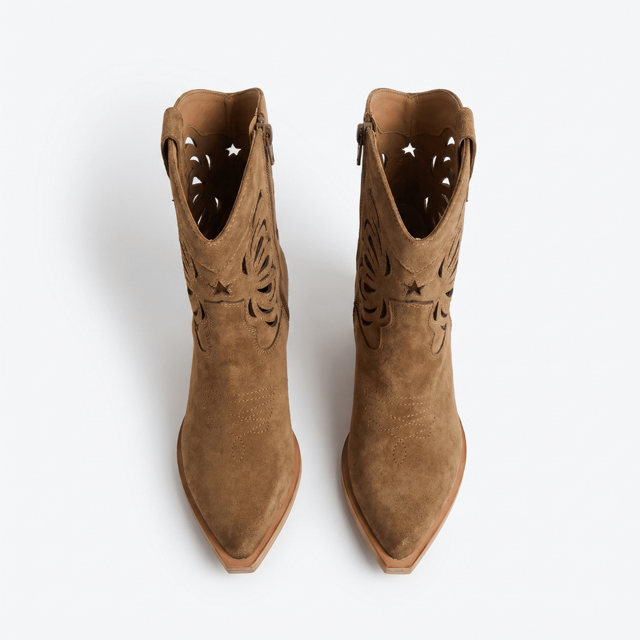 Tan Cut - Out Western Boot - DeeBoutique